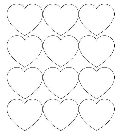 free heart templates large small stencils