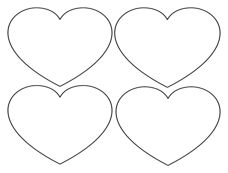 Small Heart Template to Print Free Printable Heart Templates Large Medium Small