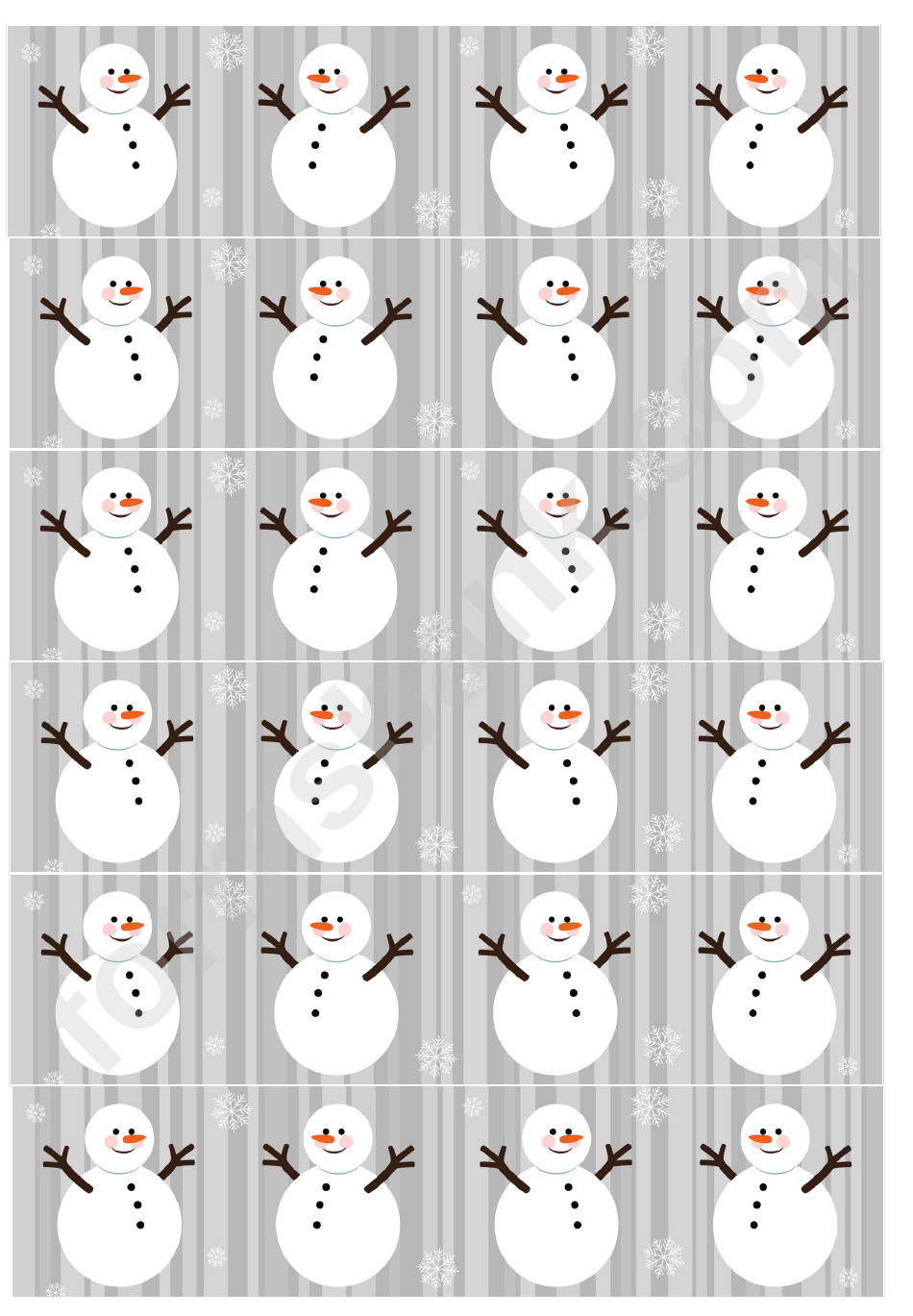 snowman christmas paper chain template