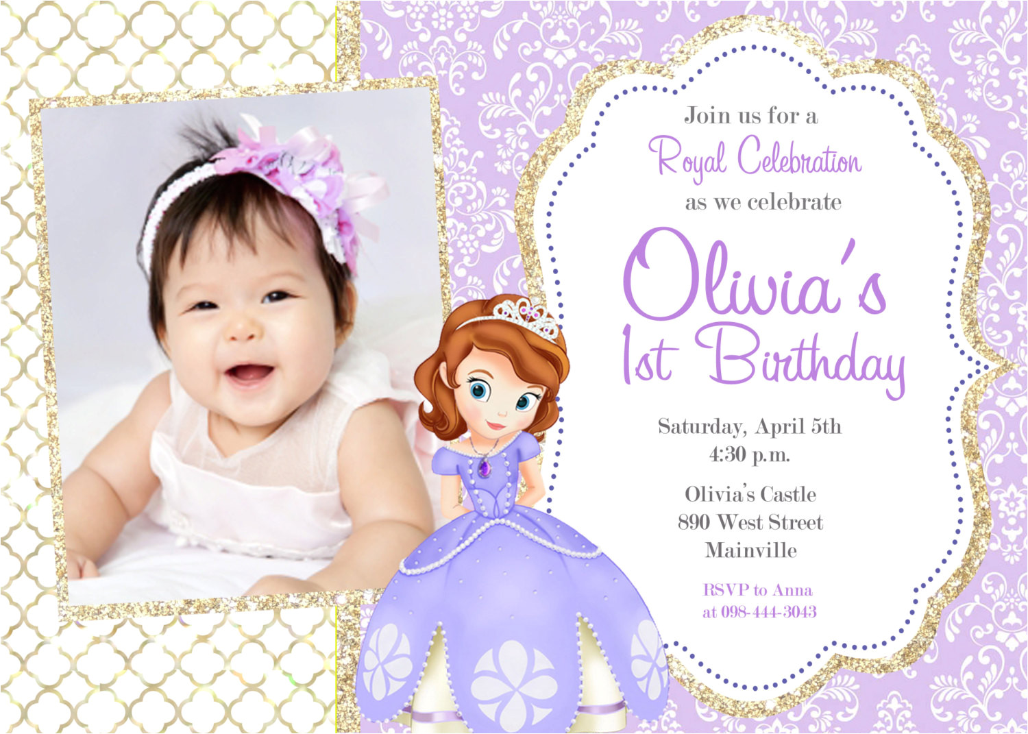 sofia the first party invitations with easy on the eye party invitation templates as a result of an application using a felicitous concept 5