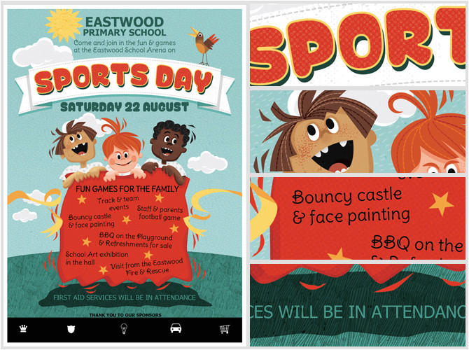 Sports Day Poster Template Kid 39 S Sports Day Flyer Template Flyerheroes