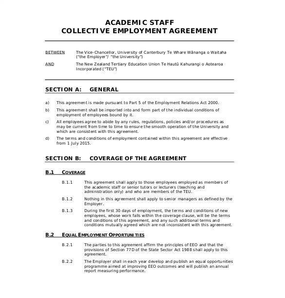 basic employment contract template free nz