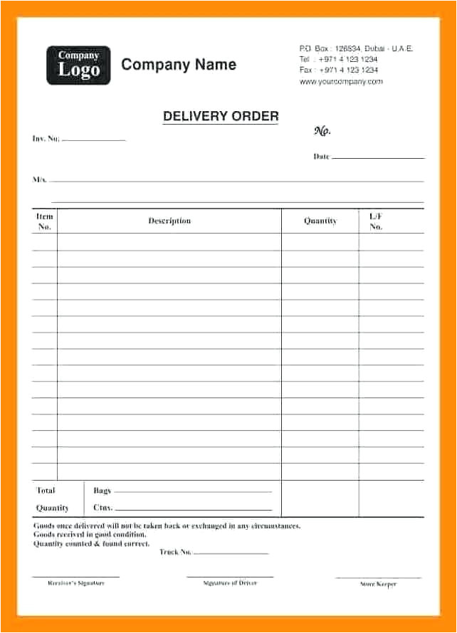 delivery template standard shipping note template delivery schedule template download