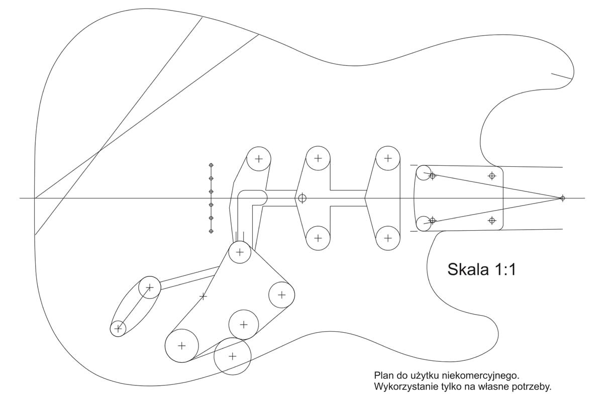 Strat Body Template Fender Stratocaster Guitar Templates Electric Herald