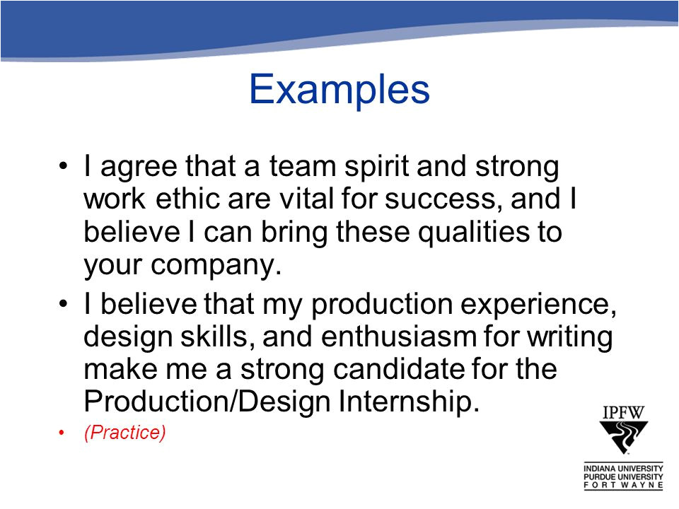 Strong Work Ethic Cover Letter the Cover Letter From the Purdue Owl Worth Weller Eng W