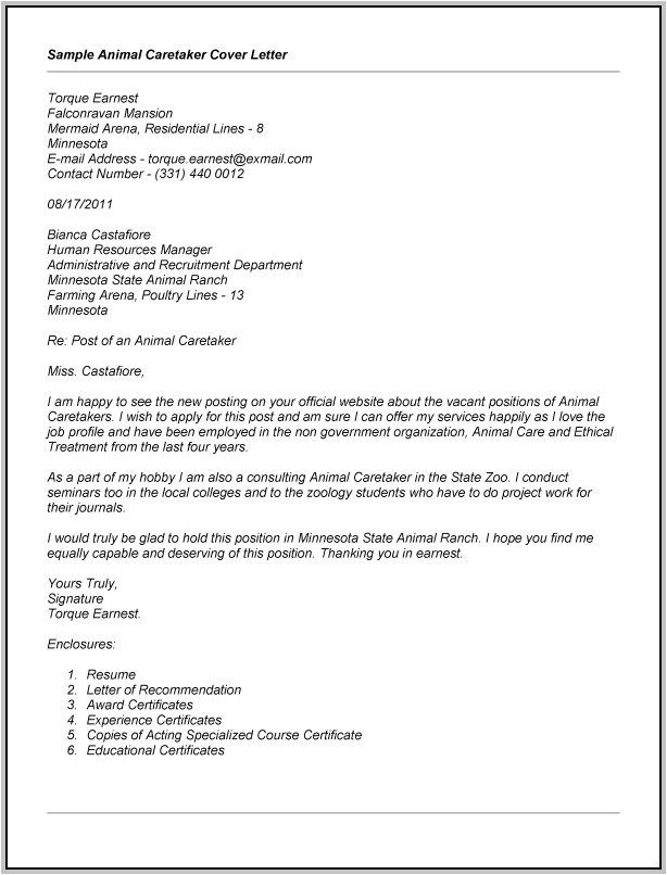 sample structure of a cover letter for caregiver 3752