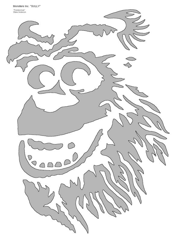 Sully Pumpkin Template the Gallery for Gt Monsters Inc Pumpkin Sully