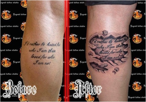 cover up letters tattoo retuse