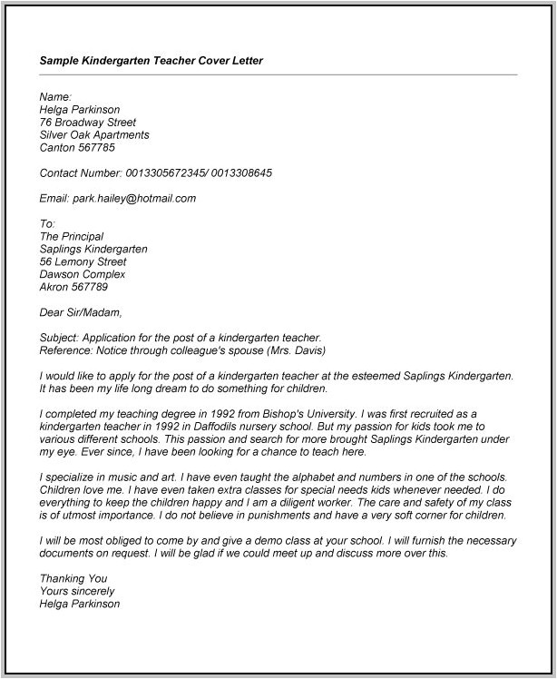 sample cover letter substitute teacher no experience 1071