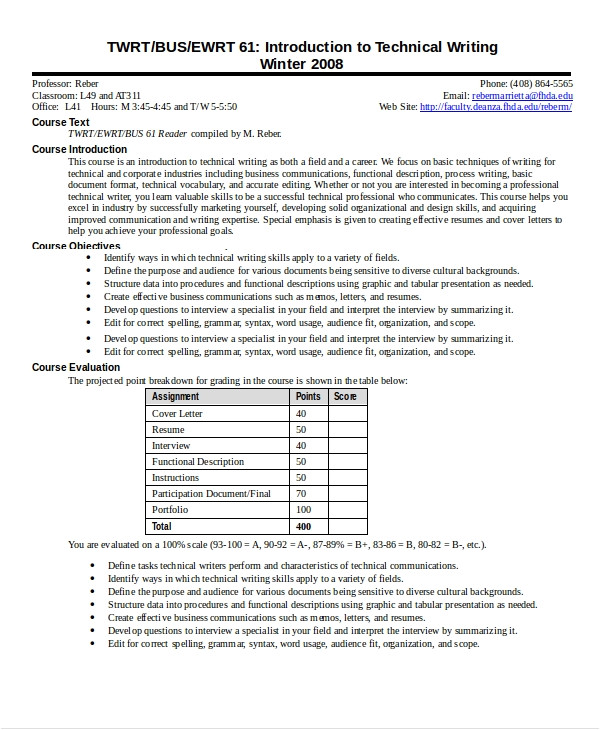 Technical Instructions Template Writing Instruction Templates 6 Free Word Pdf Document