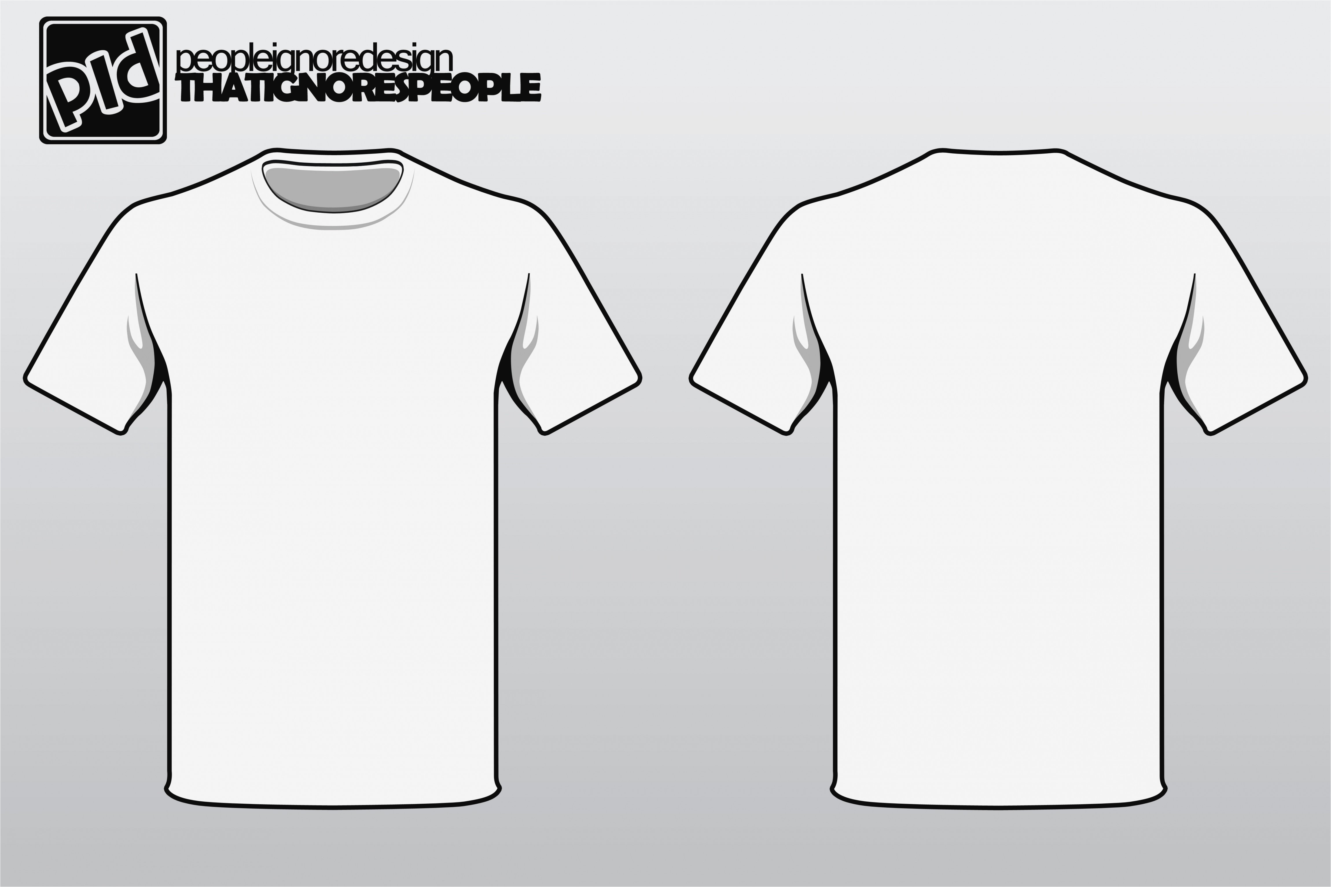 t shirt template vector 11185