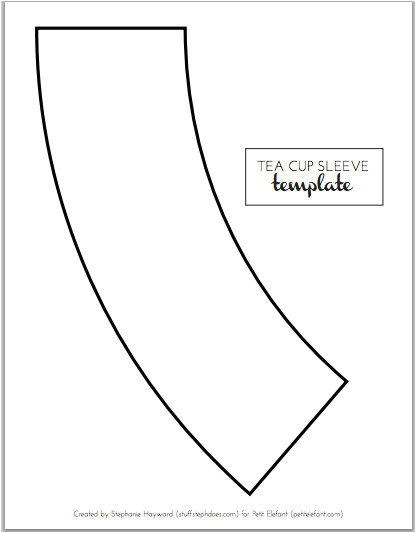 do it yourself tea cup sleeve template