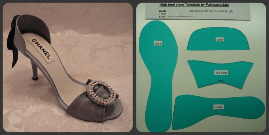 Template for Fondant High Heel Shoe High Heel Shoe Template Cakecentral Com