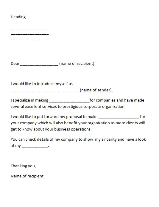 Template for Introducing Yourself 40 Letter Of Introduction Templates Examples