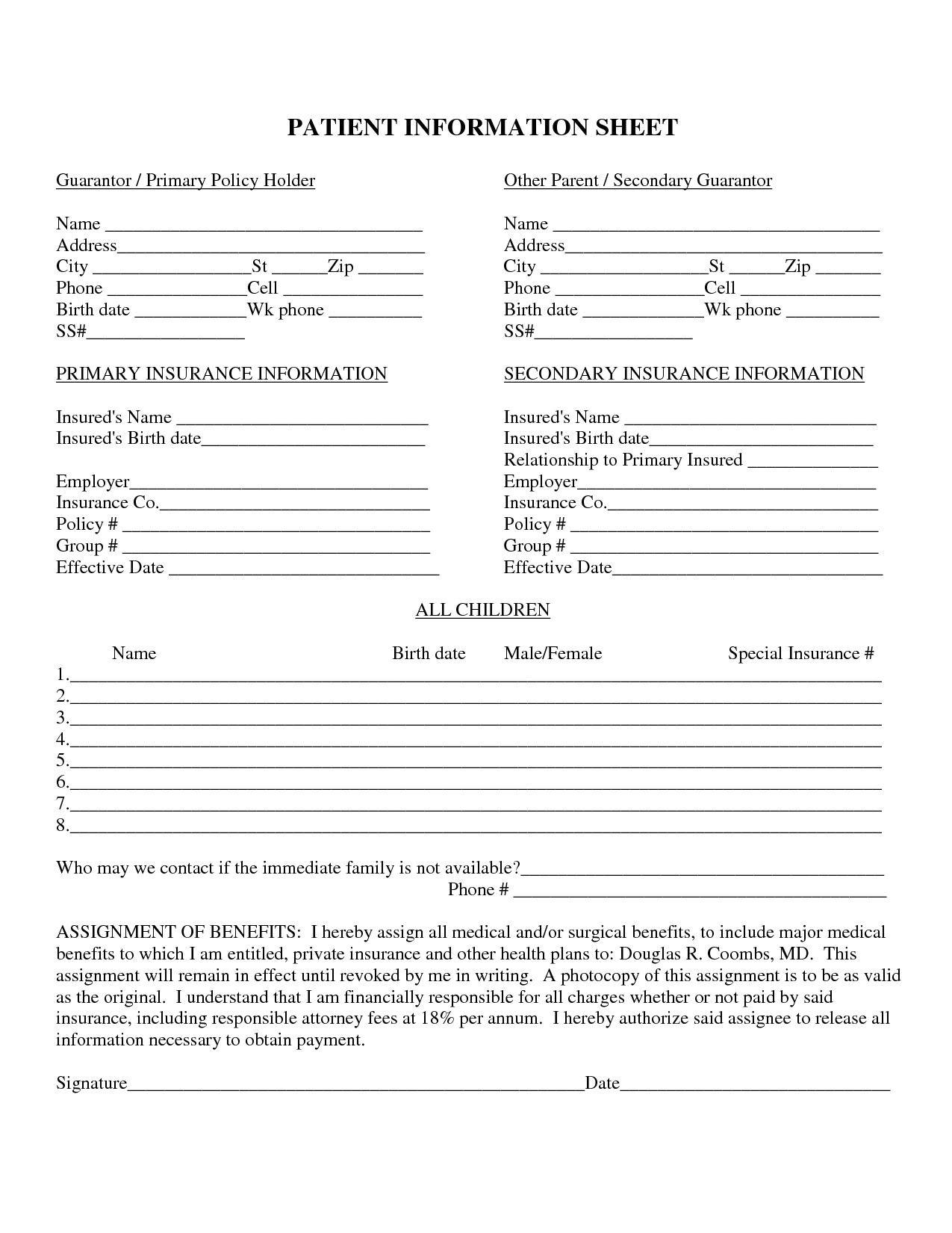 template for patient information sheet 15 best images of patient information template