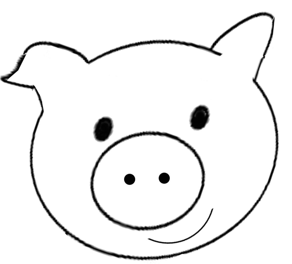 best photos of printable pig template pigs coloring page
