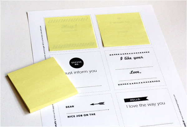 print your own post it notes