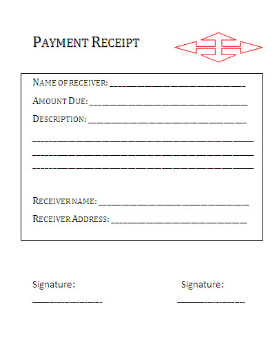 payment receipt format