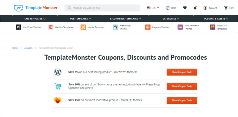 get coupons discounts promo codes for best themes