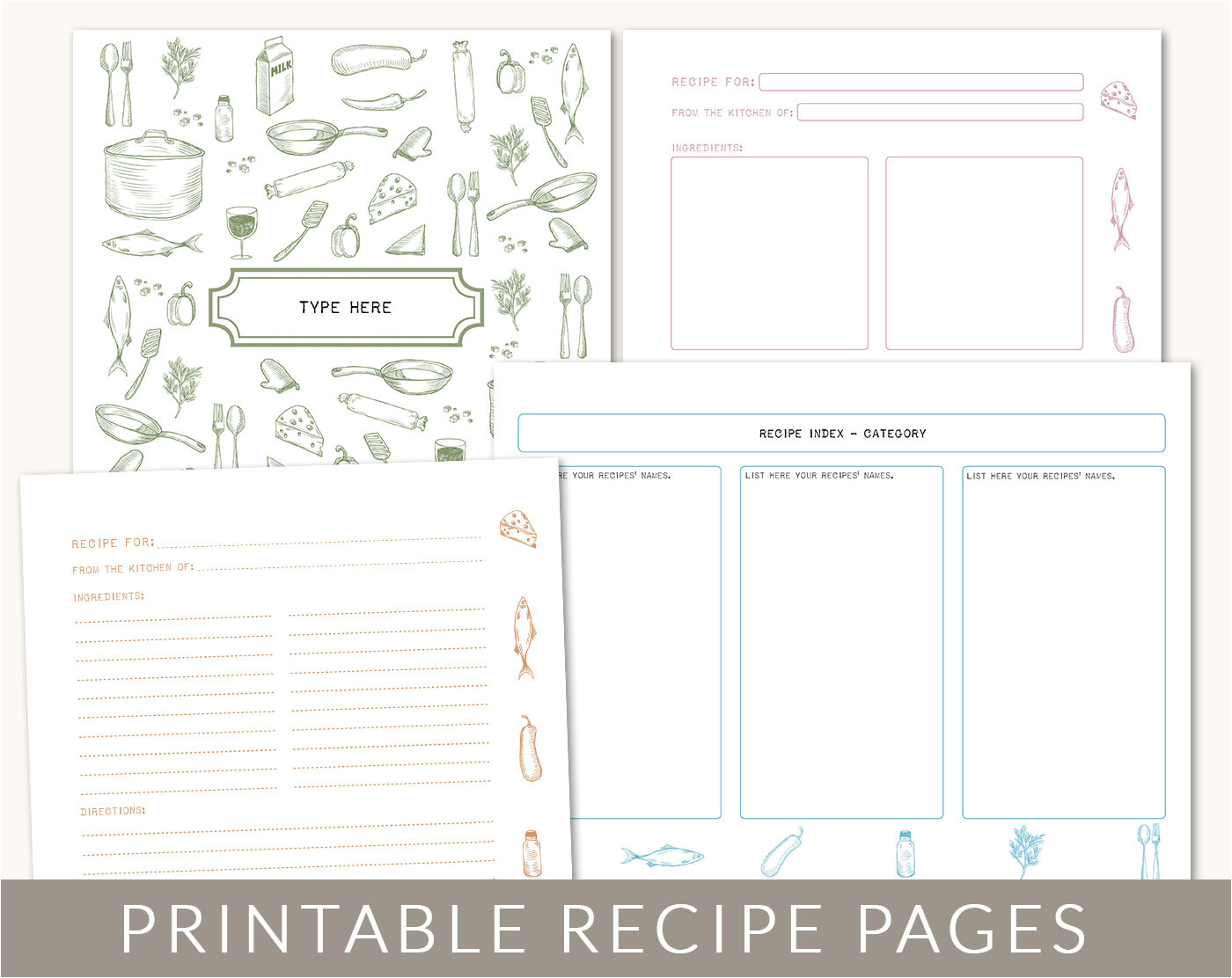 kids cookbook template