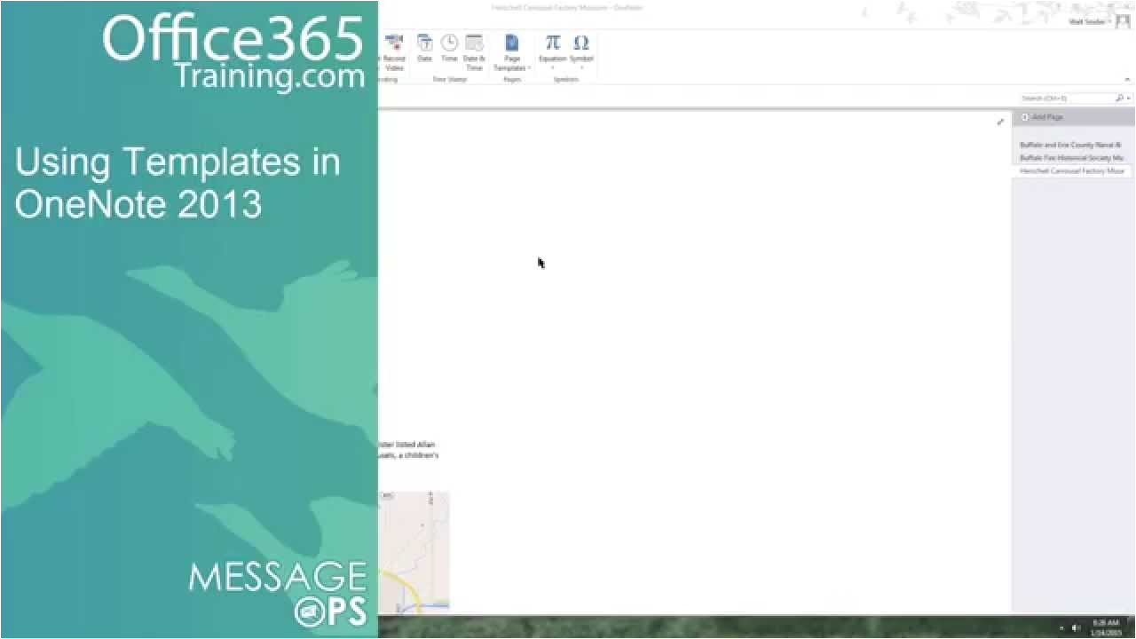 using templates in onenote 2013