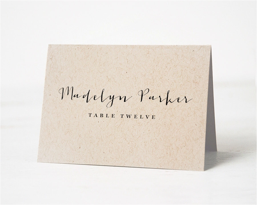 wedding place cards template