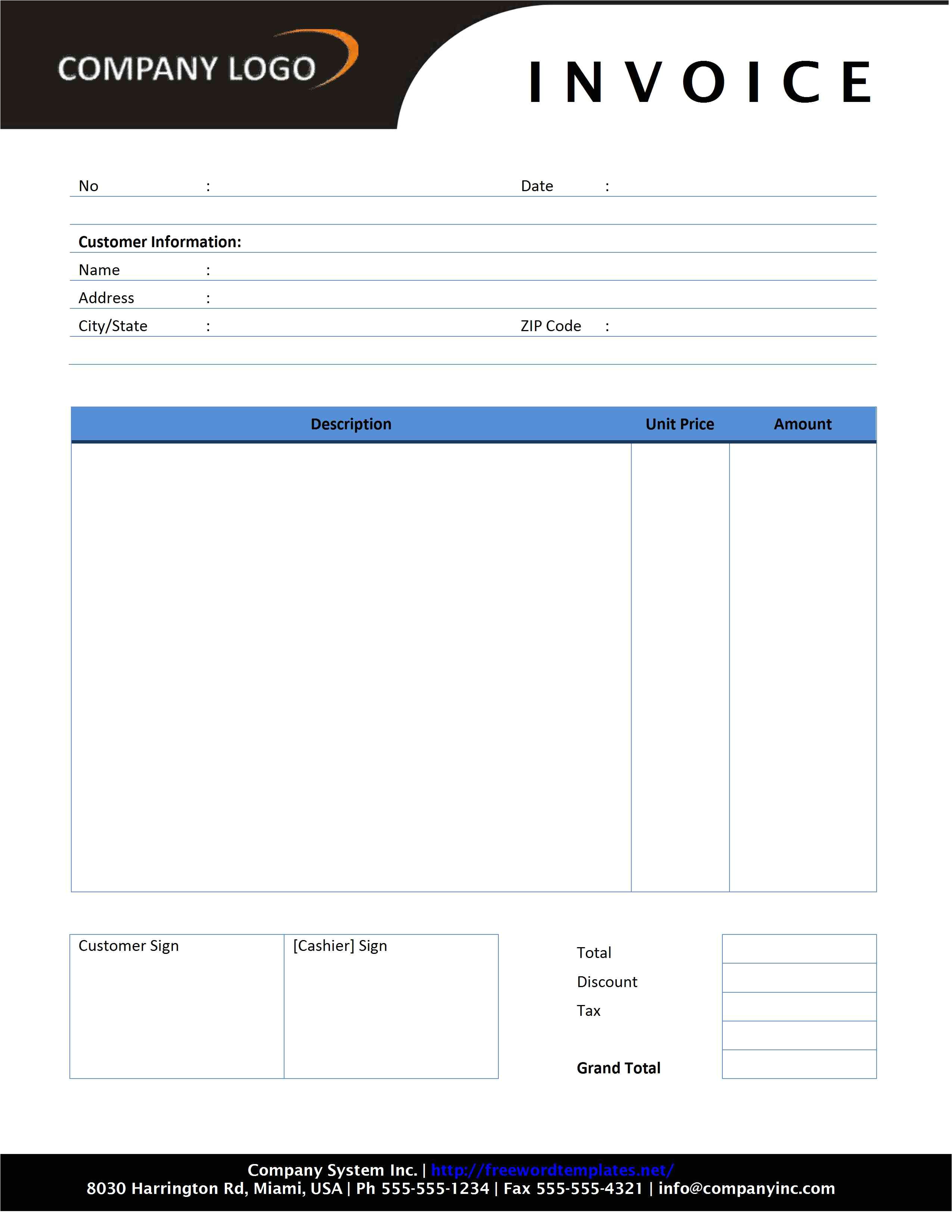 invoice receipt template word 2632