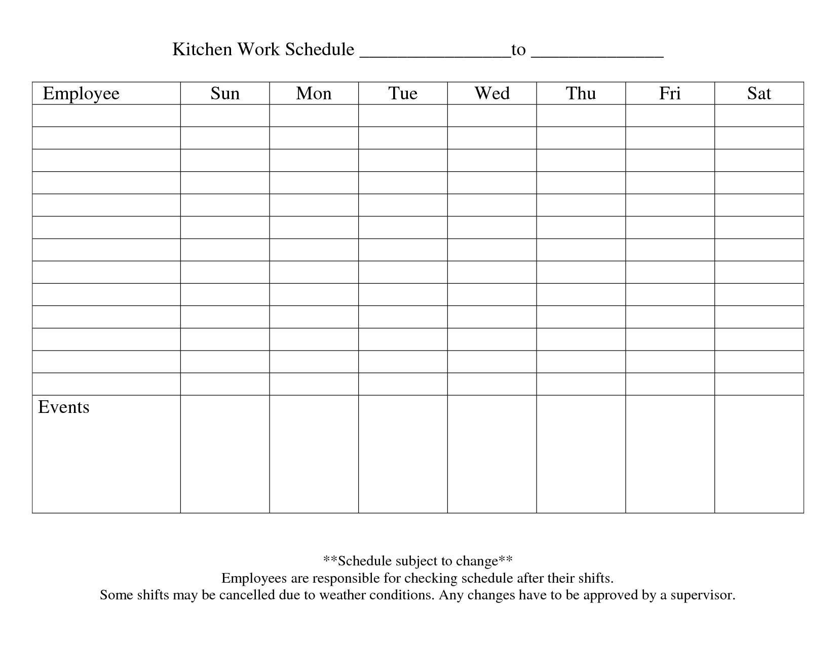 post blank weekly work schedule template 148222