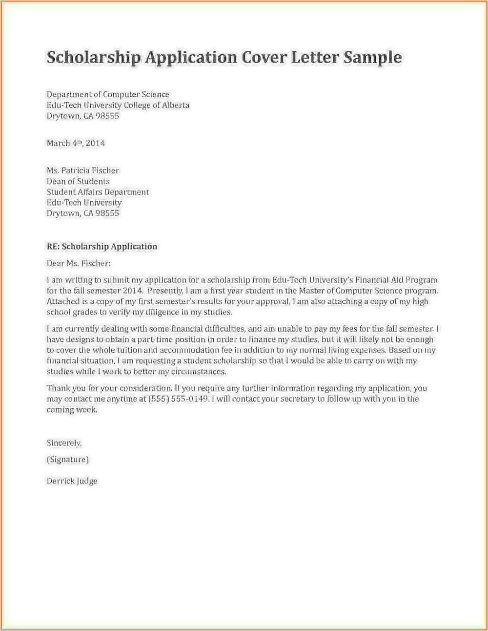 rental application cover letter template