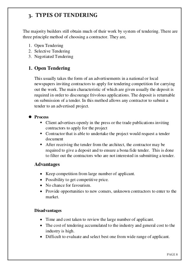 Tender Specification Template Williamson ga us