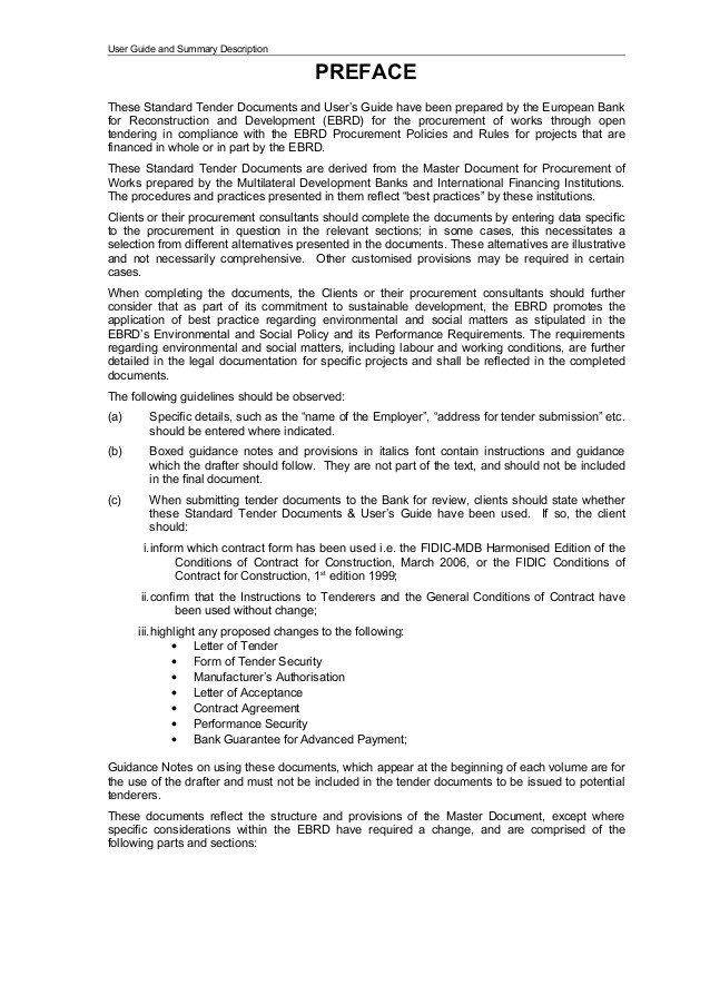 Tender Specification Template Tender Specification Template Gallery Template Design Ideas