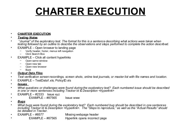 qa exploratory test charter template