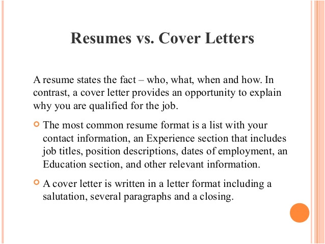 The Importance Of Cover Letters 1 The Importance Of Cover Letters Importance Of Resume and Cover Letter