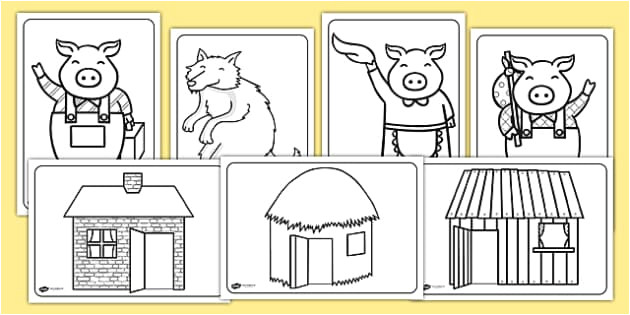 t t 7959 the three little pigs colouring sheets
