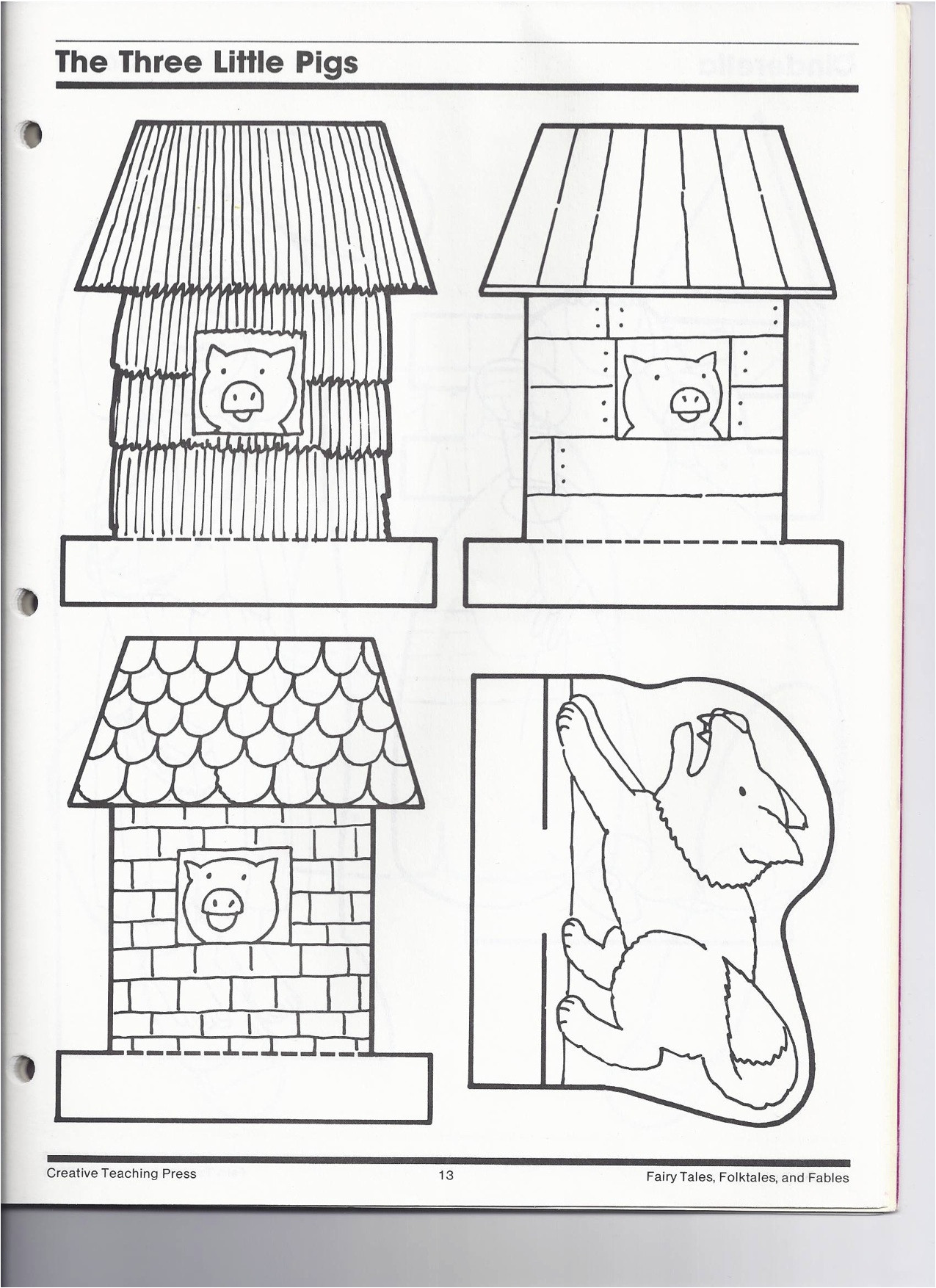 The Three Little Pigs Puppet Templates the Three Little Pigs Kindergarten Nana