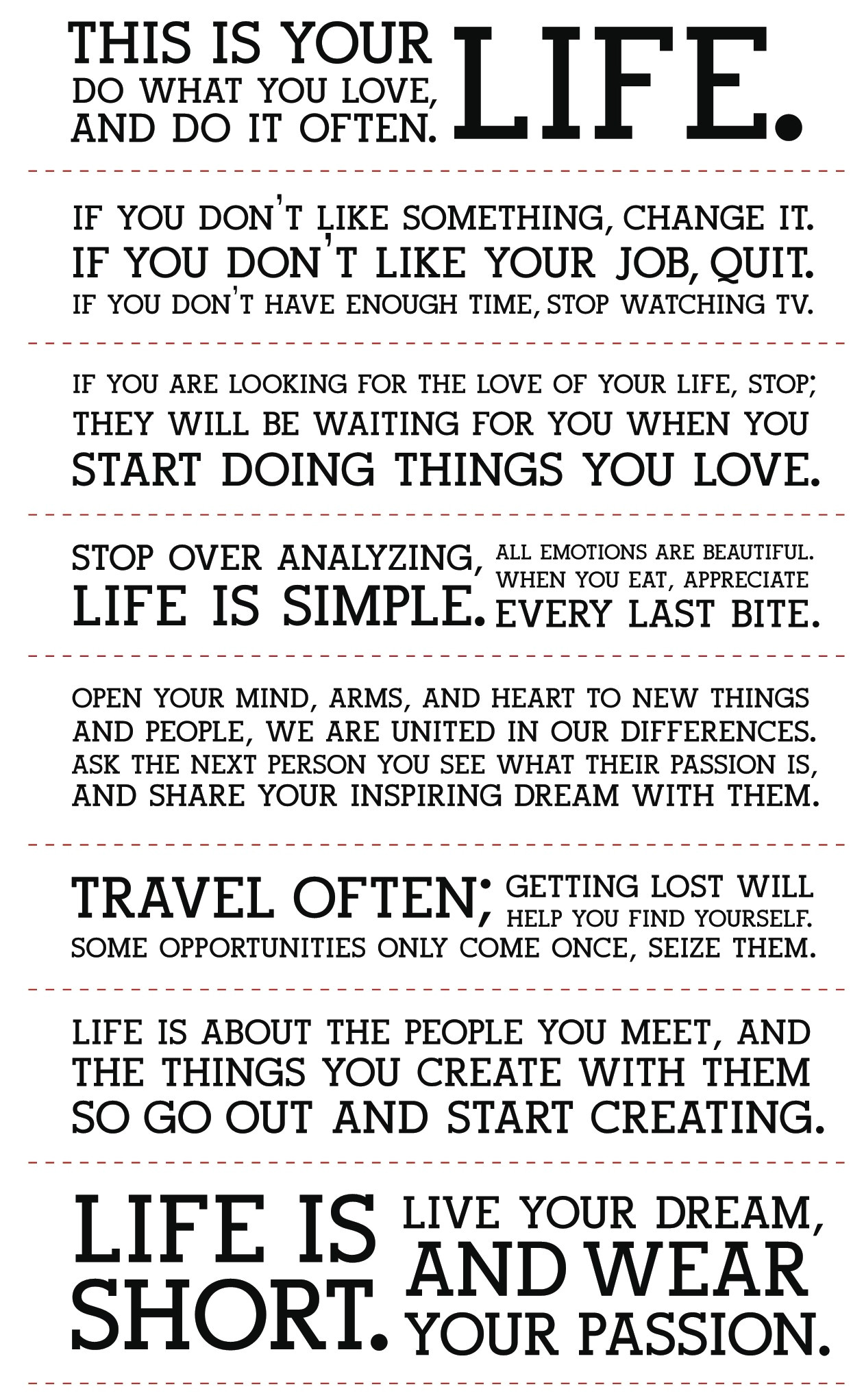 This is Your Life Template This is Your Life Do What You Love and Do It Often