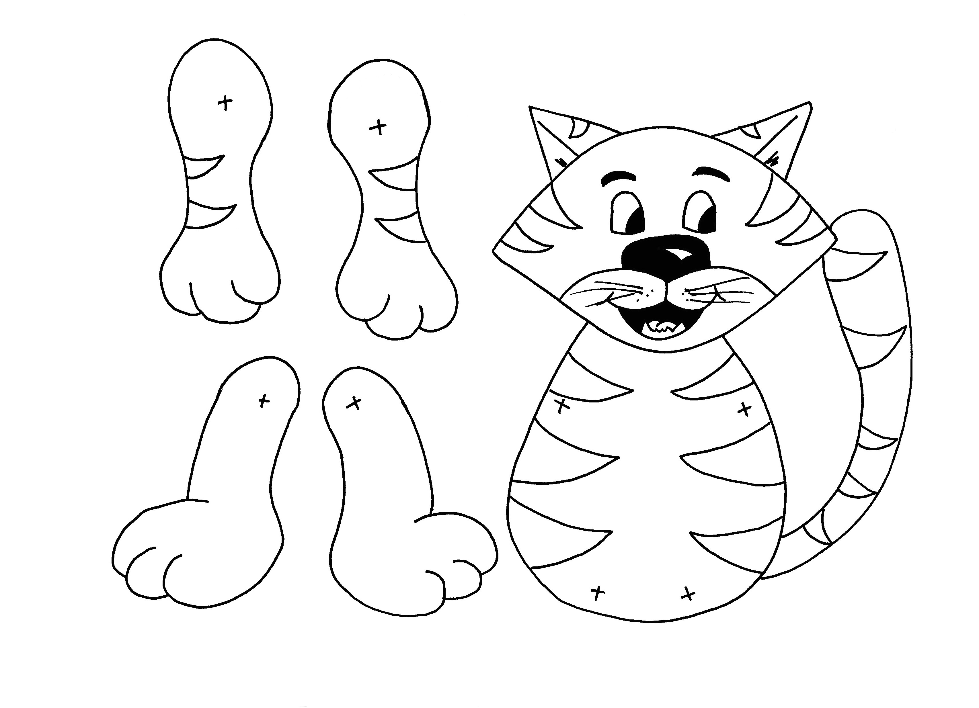 Tiger Puppet Template Download Pdf Tiger Finger Puppet