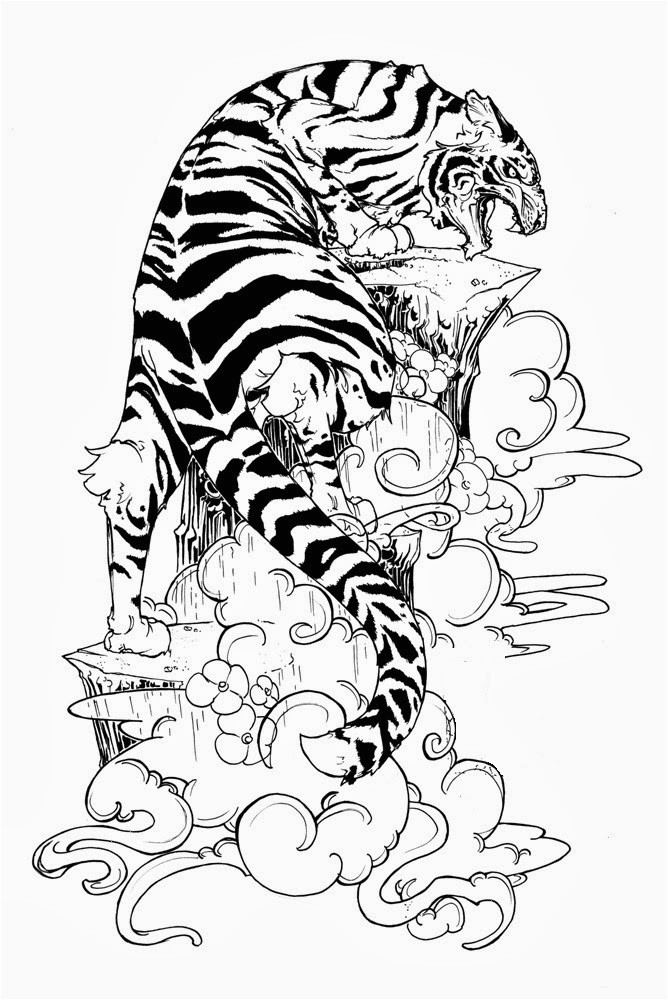 tiger tattoo stencils