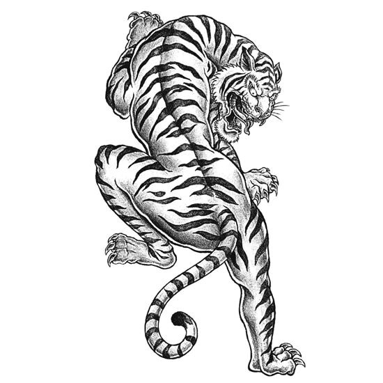 tiger tattoo coloring page