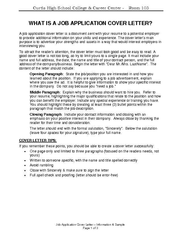 tips for writing a great cover letter