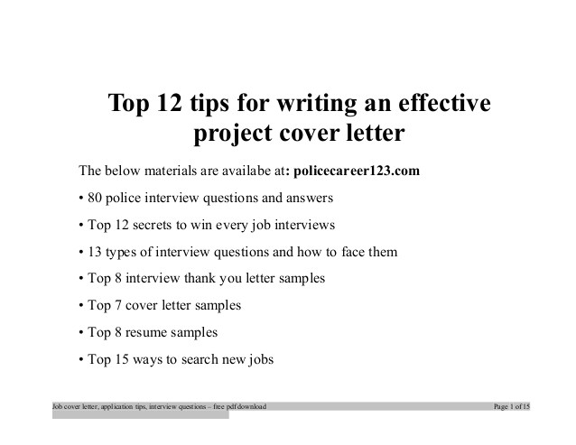 top 12 tips for writing an effective project cover letter 38732497