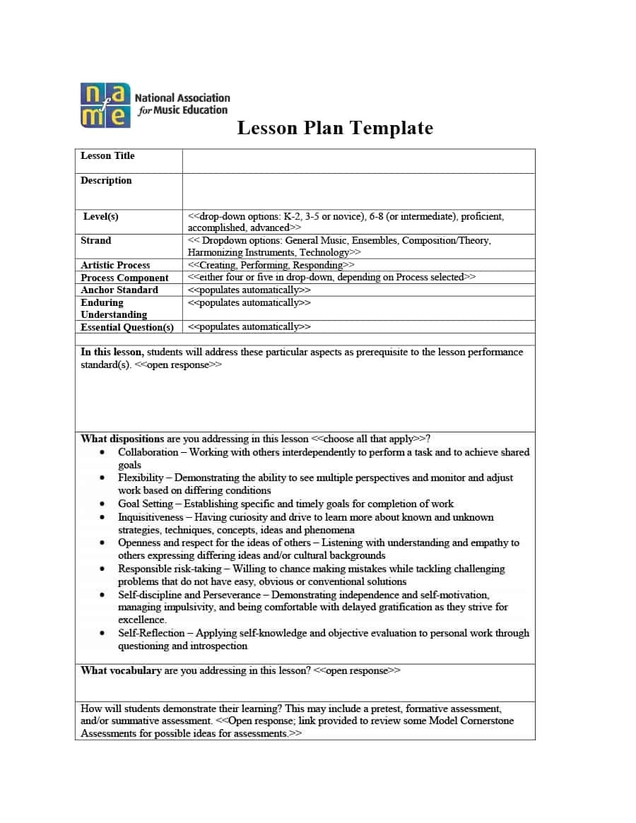 teks lesson plan template