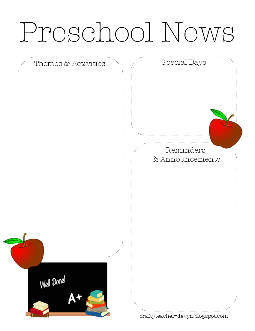 Toddler Newsletter Template Preschool Newsletter Quotes Quotesgram
