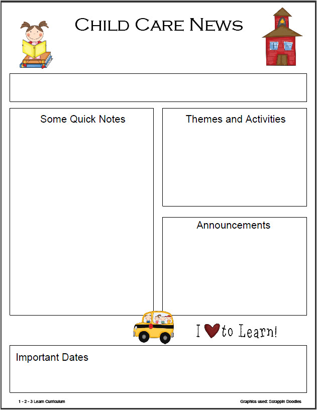 Toddler Newsletter Templates 8 Best Images Of Monthly Newsletter Template Printables