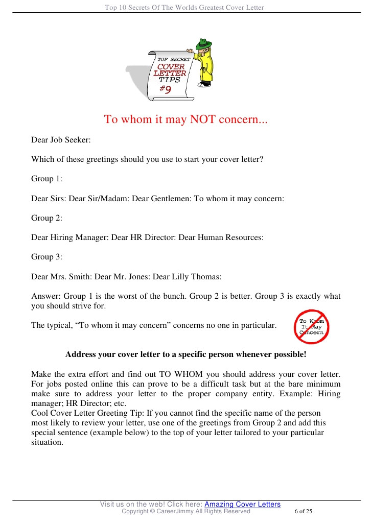 top 10 secrets of the worlds greatest cover letter
