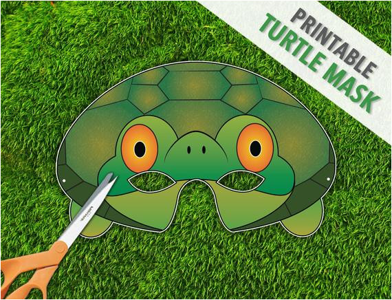 Tortoise Mask Template Turtle Mask tortoise Mask Party Mask Halloween by therasilisk