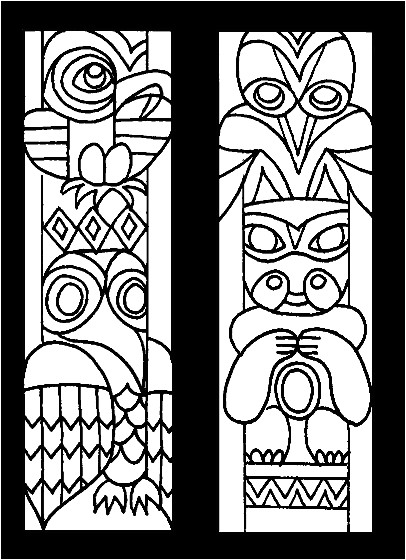 totem pole coloring pages