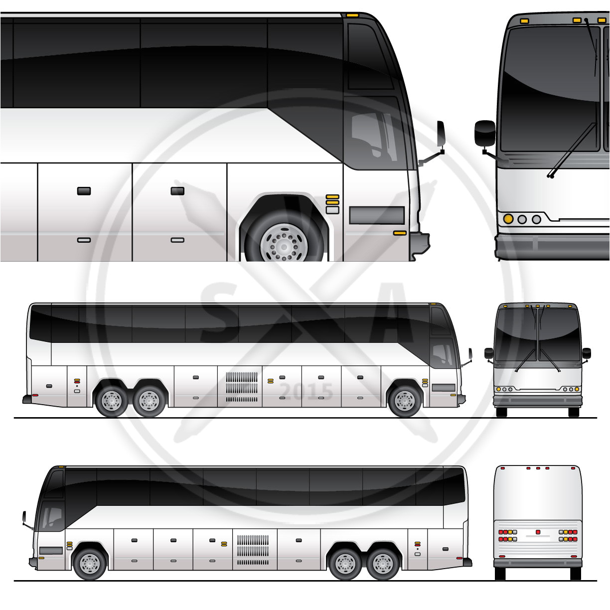 Tour Bus Design Template tour Bus Graphics Template Stock Vector Art