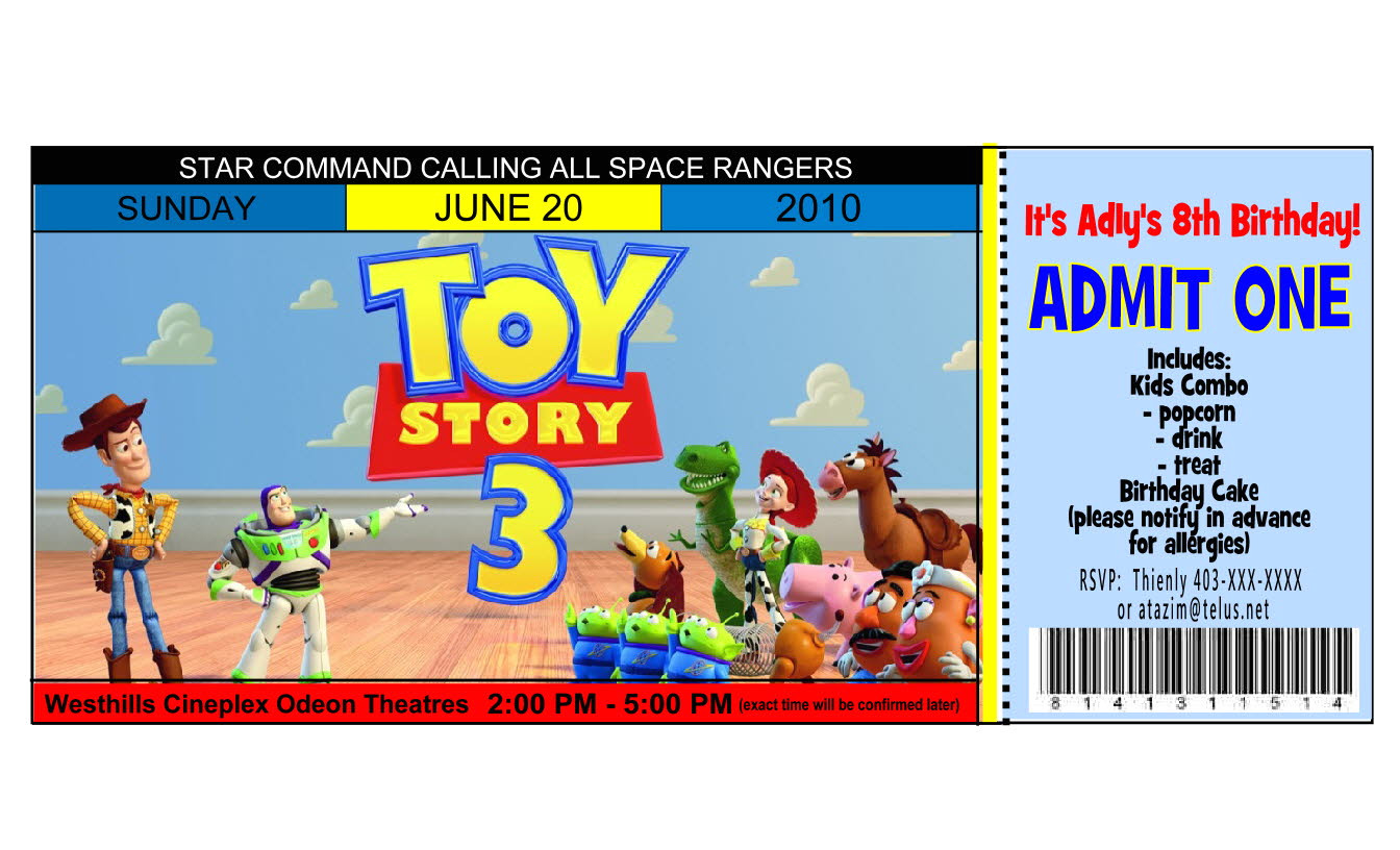 toy story birthday invitation templates