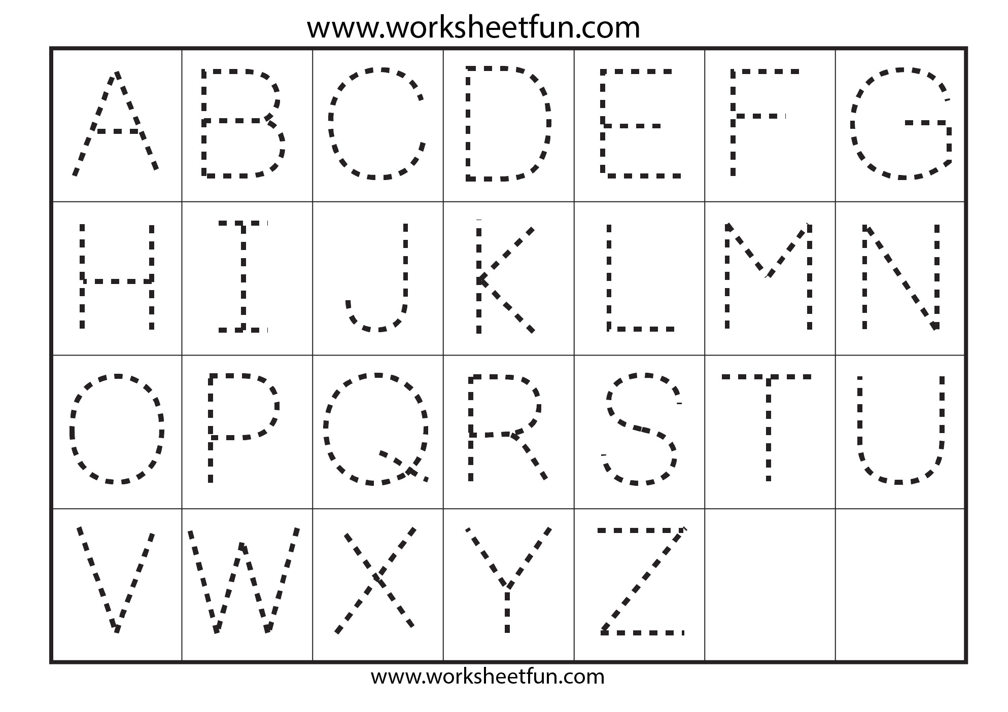 letter tracing 7 worksheets